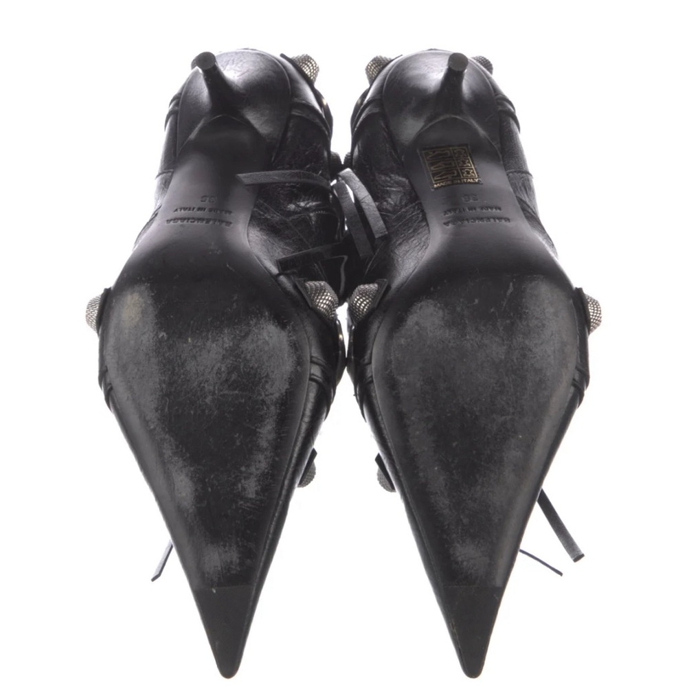 BALENCIAGA Cagole Ankle Booties, Black/Aged Nickel, Size 36 - Picture 3 of 6